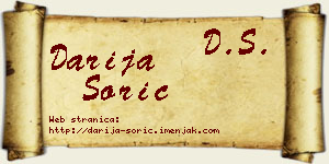 Darija Šorić vizit kartica